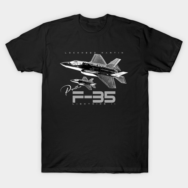 f 35 lightning ii usaf fighterjet T-Shirt by aeroloversclothing